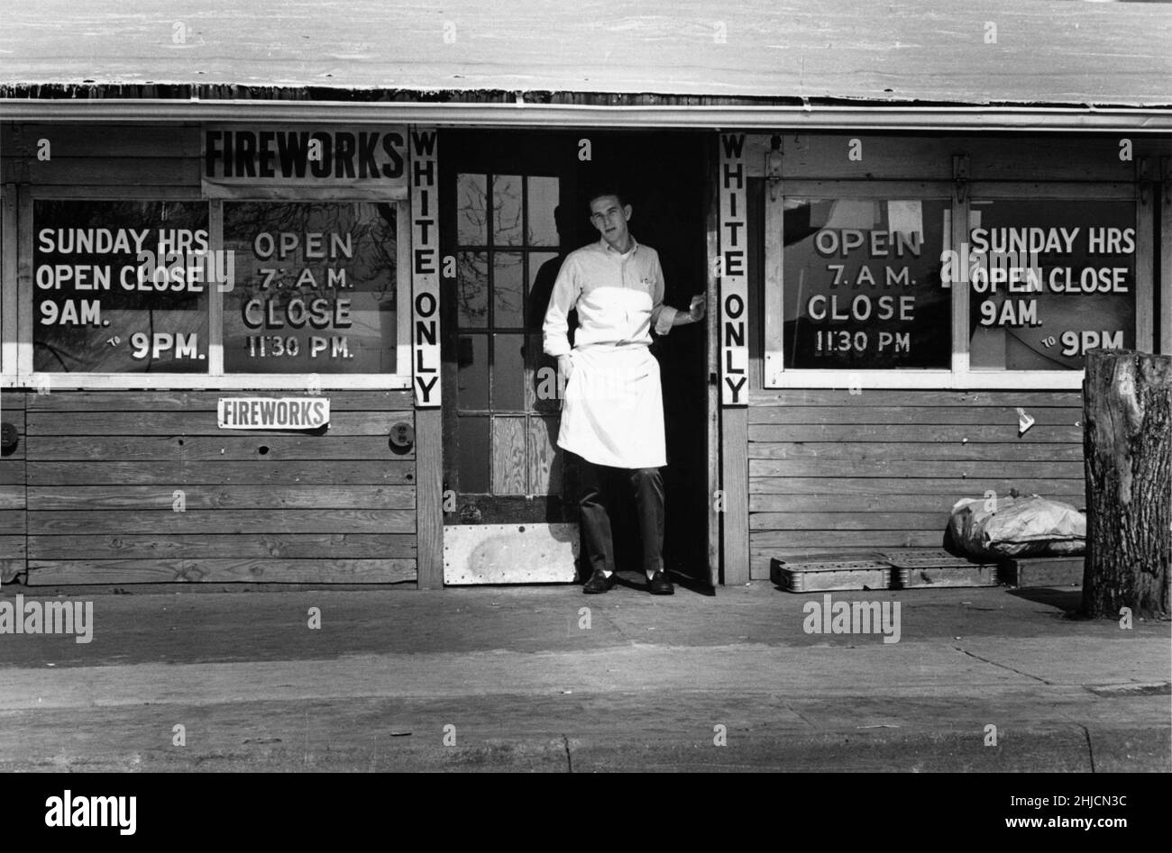 Ein „White Only“-Geschäft in South Carolina, 1959. Stockfoto