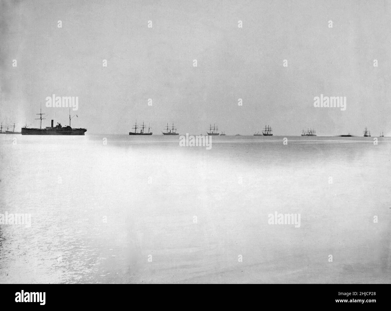 Marineblockade, Amerikanischer Bürgerkrieg, 1865. Fotografiert von Alexander Gardner (schottisch-amerikanisch, 1821-1882). Stockfoto