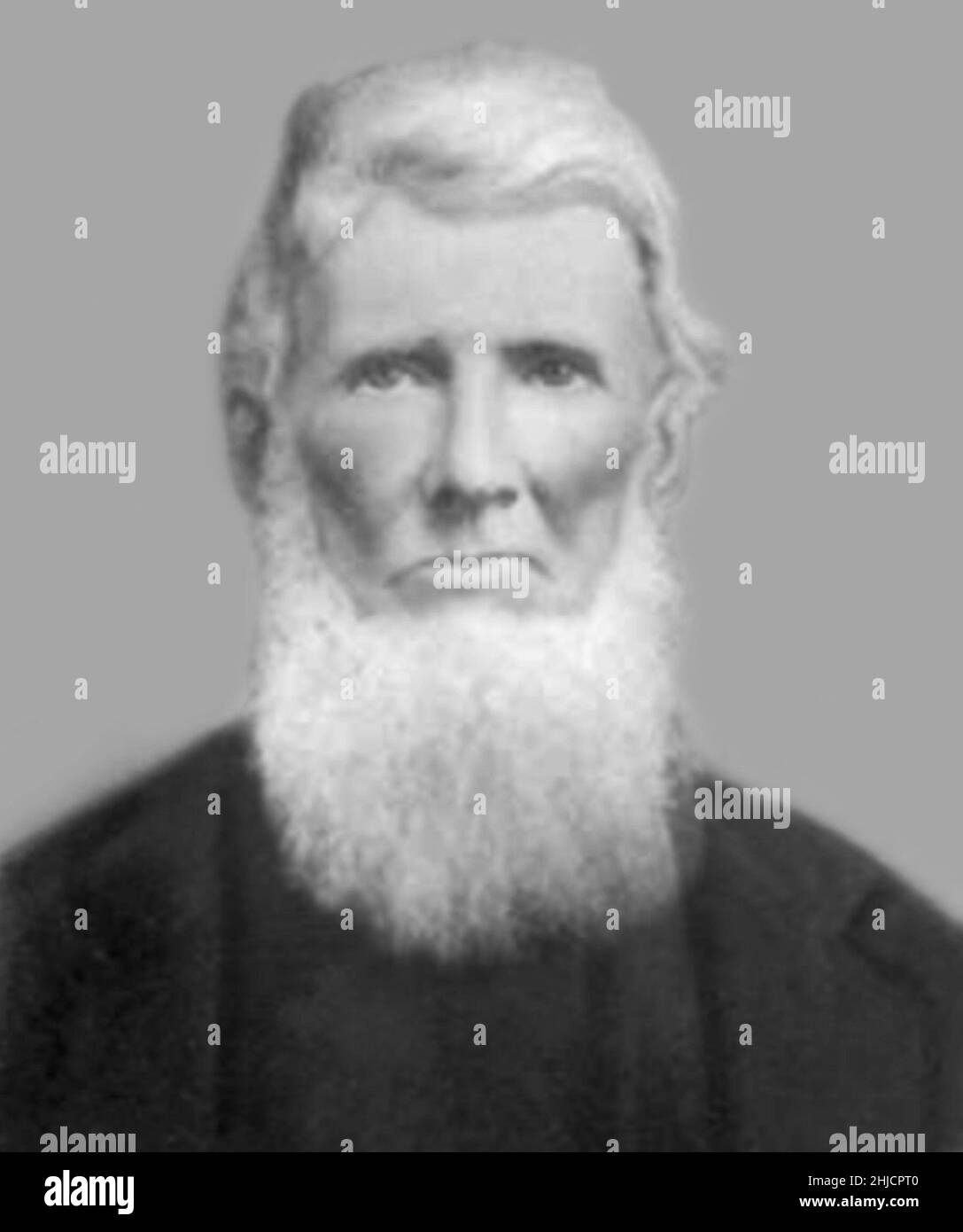 Ein Foto von Johnny Appleseed, um 1840s. John Chapman (1774-1845), besser bekannt als Johnny Appleseed, war ein amerikanischer Pionier der Baumschule, der Apfelbäume in weite Teile von Pennsylvania, Ohio, Indiana, Illinois und Ontario sowie in die nördlichen Grafschaften des heutigen West Virginia brachte. Mit seinen Baumbepflanzungen wurde er zu einer amerikanischen Legende. Stockfoto