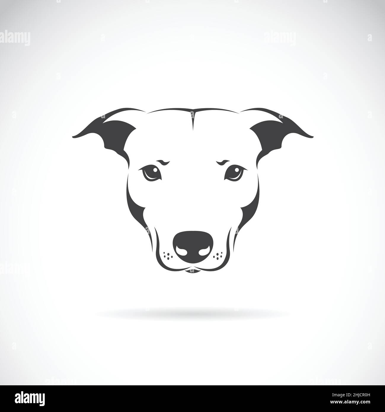 Vektor eines Hundekopfes auf weißem Hintergrund. Leicht editierbare Vektorgrafik mit Ebenen. Stock Vektor
