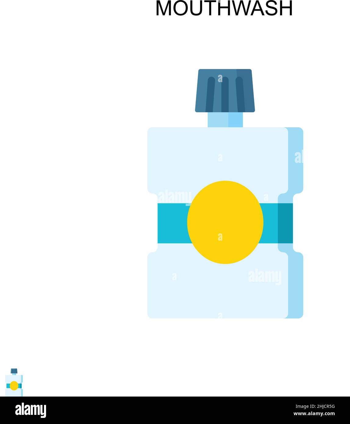 Einfaches Vektorsymbol für Mundwasser. Illustration Symbol Design-Vorlage für Web mobile UI-Element. Stock Vektor