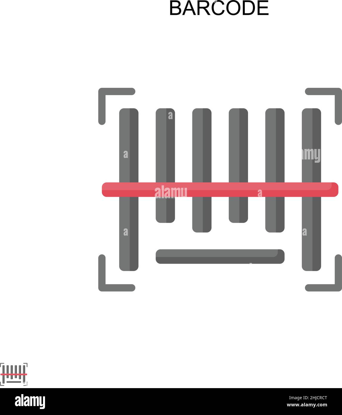 Einfaches Barcode-Vektorsymbol. Illustration Symbol Design-Vorlage für Web mobile UI-Element. Stock Vektor