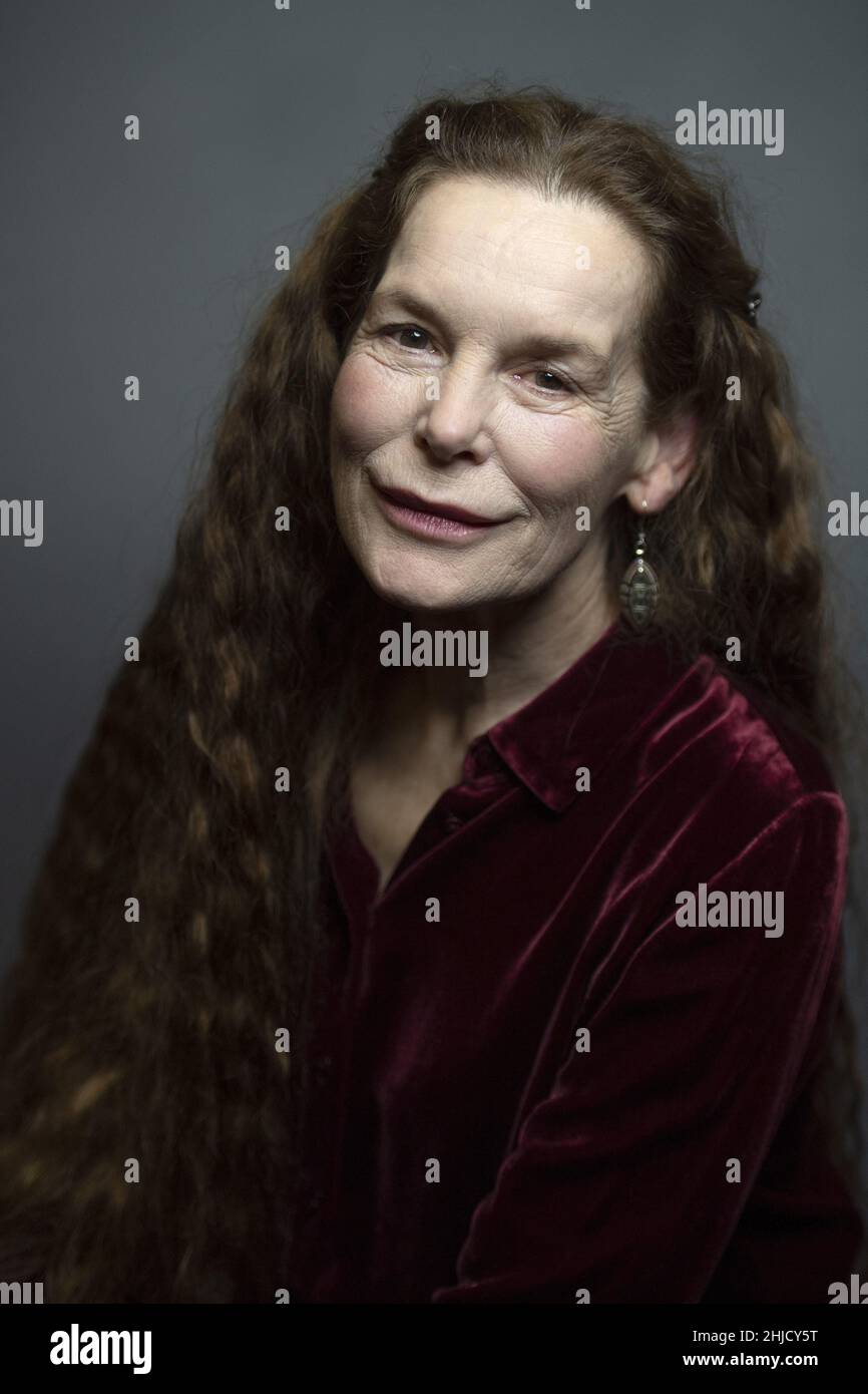 Gerardmer, Frankreich. 28th Januar 2022. Alice Krige bei einer Porträtsitzung im Rahmen des Gerardmer Filmfestivals 29th (Festival International du Film Fantastique de Gerardmer) am 28. Januar 2022 in Gerardmer, Frankreich. Foto von Aurore Marechal/ABACAPRESS.COM Quelle: Abaca Press/Alamy Live News Stockfoto