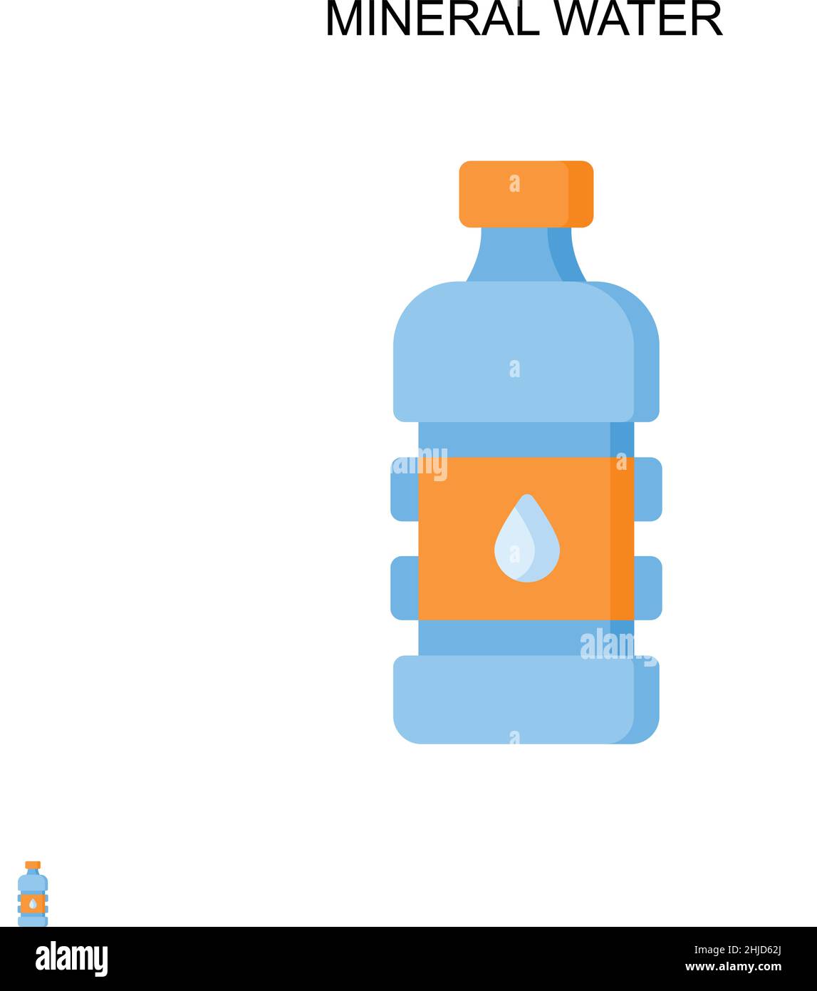 Einfaches Vektorsymbol für Mineralwasser. Illustration Symbol Design-Vorlage für Web mobile UI-Element. Stock Vektor