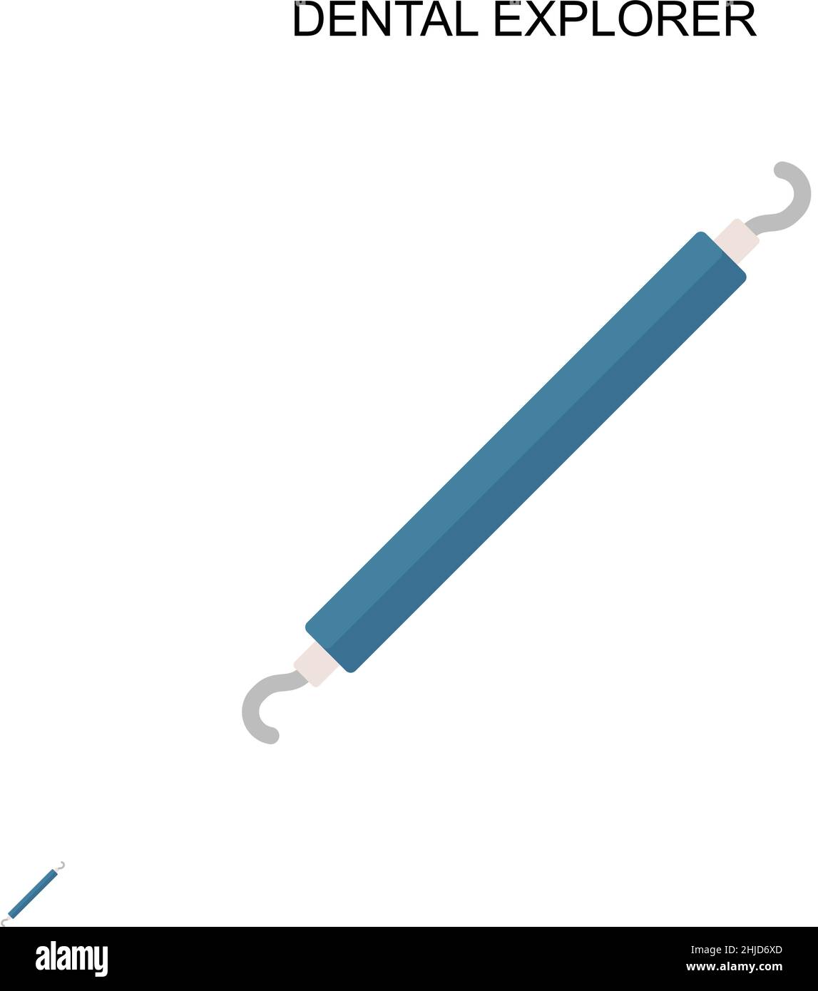 Einfaches Vektorsymbol für Dental Explorer. Illustration Symbol Design-Vorlage für Web mobile UI-Element. Stock Vektor