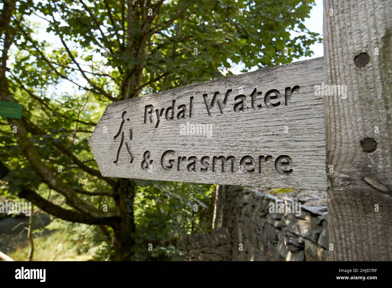 rydal Water and grasmere Walking path , Seengebiet, cumbria, england, großbritannien Stockfoto