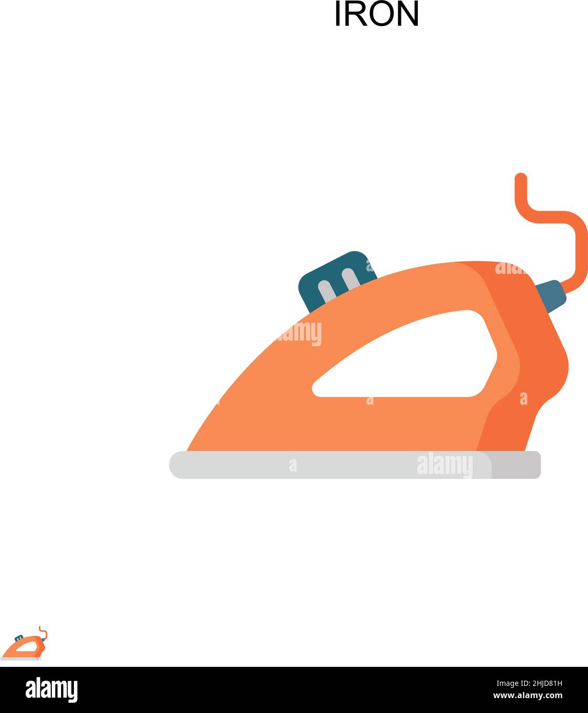 Einfaches Vektorsymbol Eisen. Illustration Symbol Design-Vorlage für Web mobile UI-Element. Stock Vektor