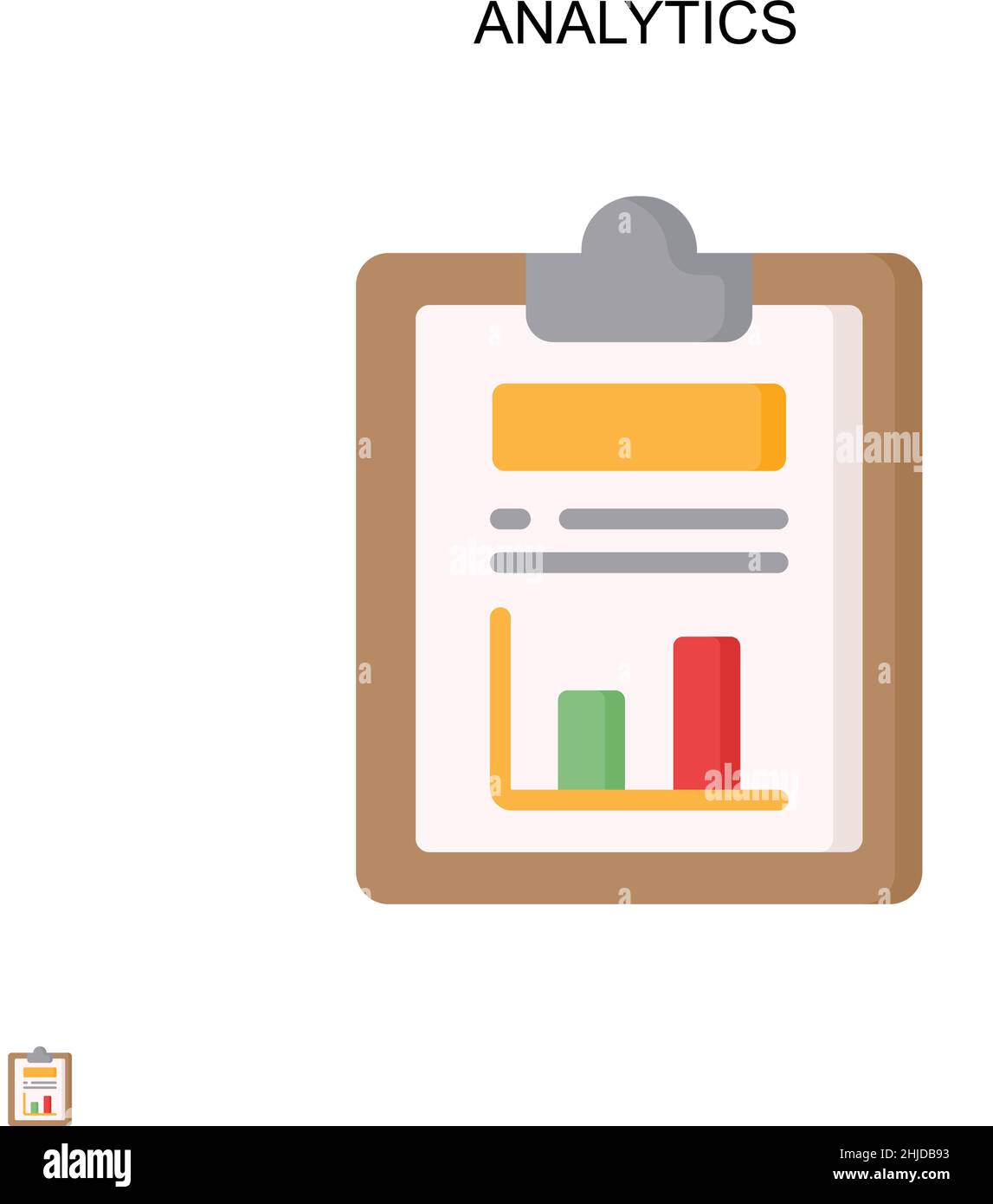 Einfaches Vektorsymbol für Analysen. Illustration Symbol Design-Vorlage für Web mobile UI-Element. Stock Vektor