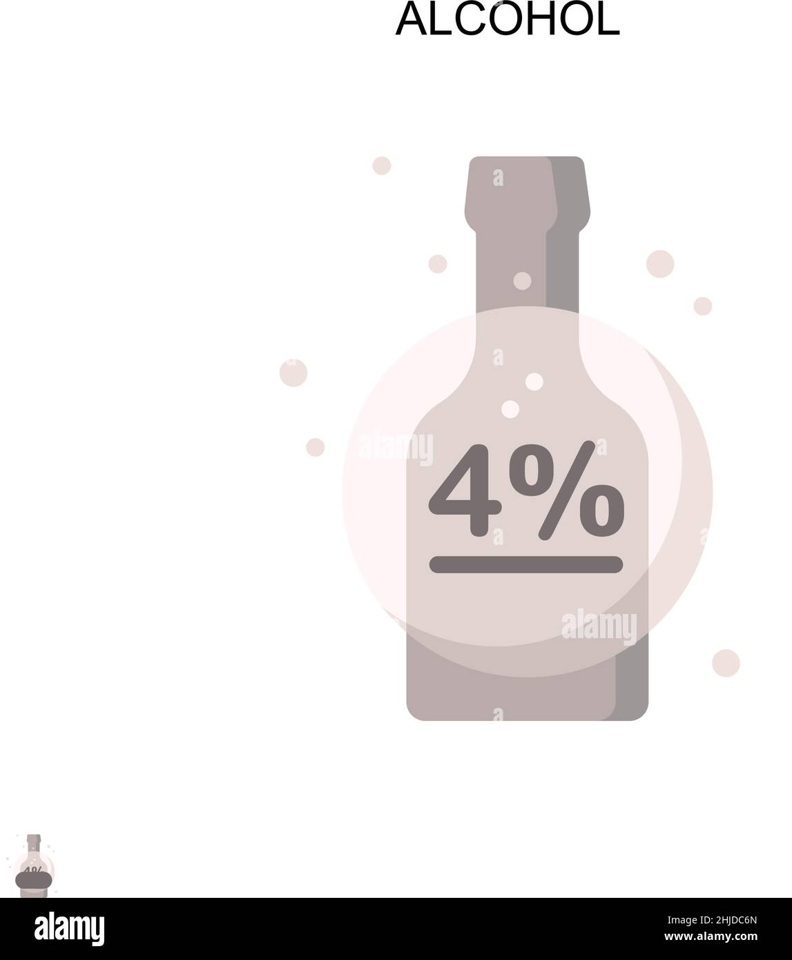 Einfaches Vektor-Symbol für Alkohol. Illustration Symbol Design-Vorlage für Web mobile UI-Element. Stock Vektor