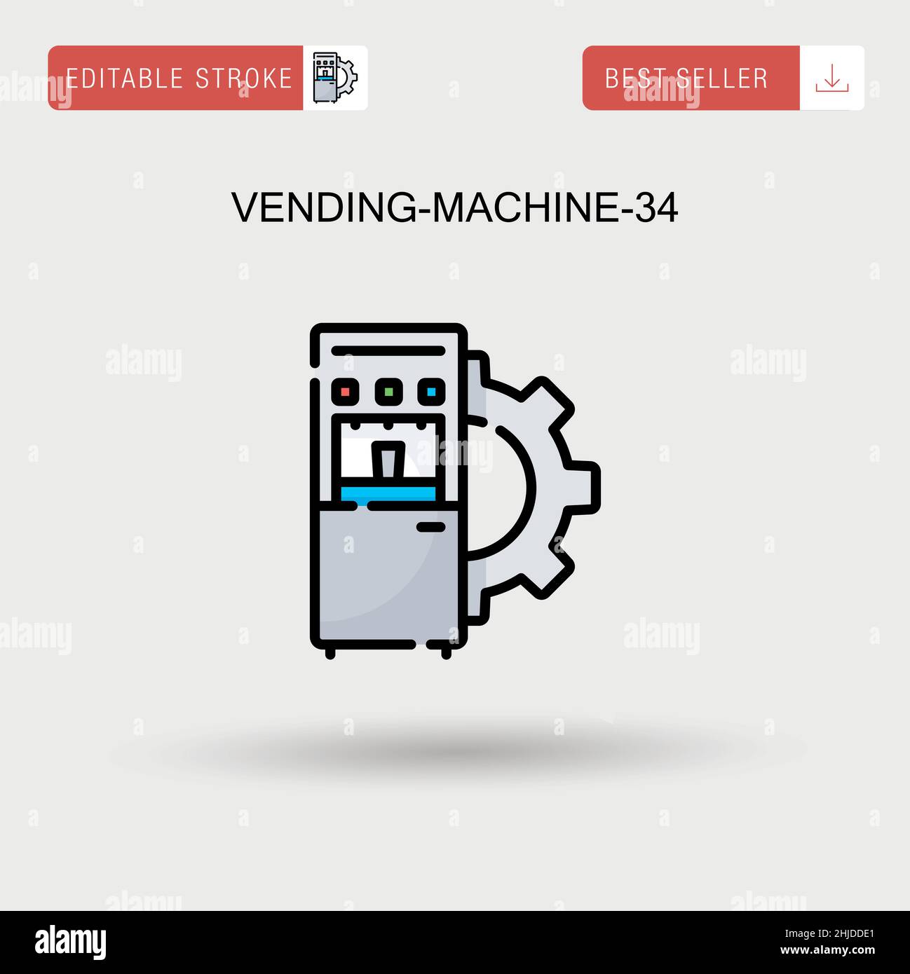 Automaten-34 einfaches Vektorsymbol. Stock Vektor