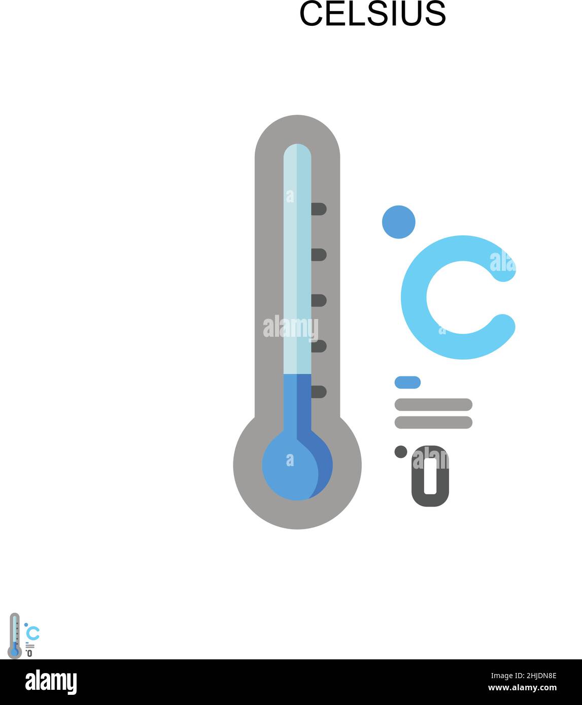 Einfaches Vektor-Symbol für Celsius. Illustration Symbol Design-Vorlage für Web mobile UI-Element. Stock Vektor