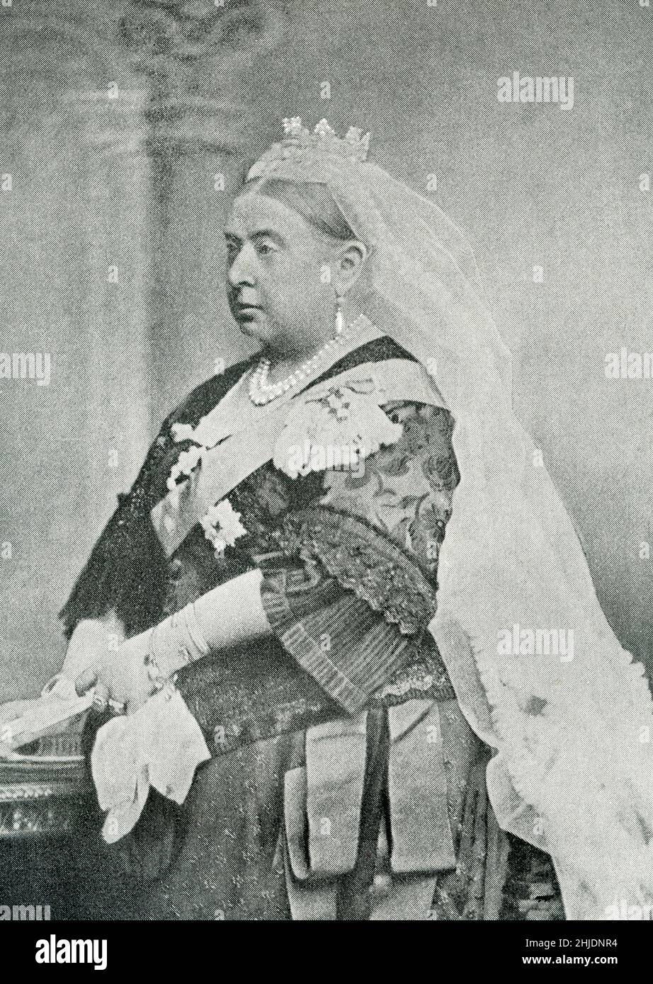 Victoria war von 1837 bis 1901 Königin von England, der längsten Regierungszeit in der englischen Geschichte. Stockfoto