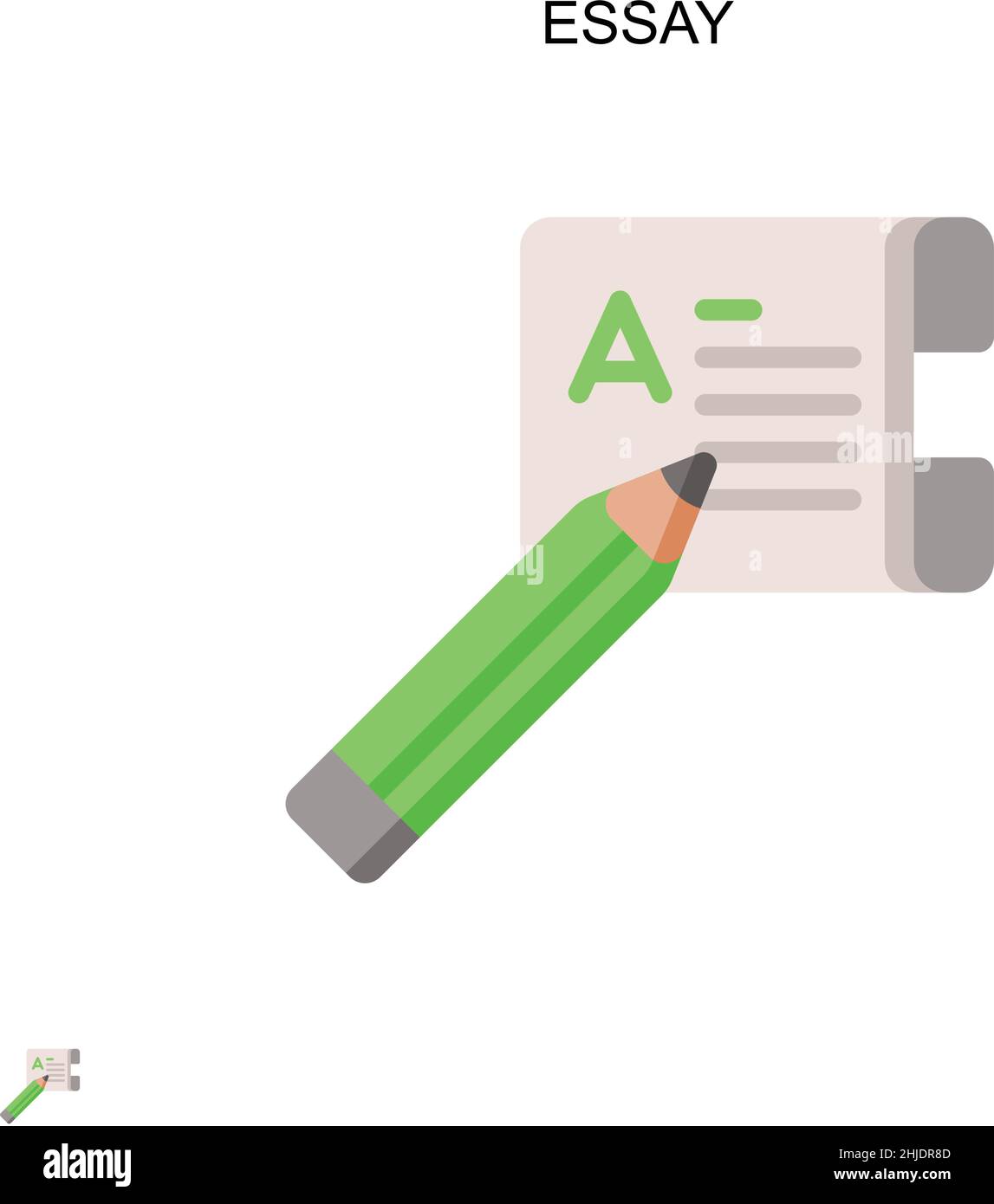 Einfaches Vektorsymbol für Essays. Illustration Symbol Design-Vorlage für Web mobile UI-Element. Stock Vektor