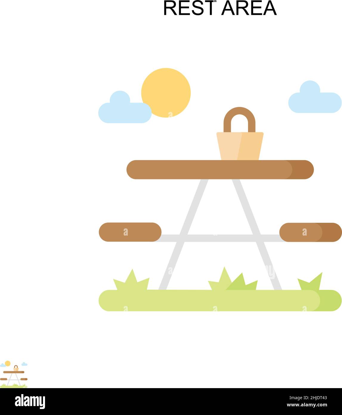 Einfaches Vektorsymbol für den Ruhebereich. Illustration Symbol Design-Vorlage für Web mobile UI-Element. Stock Vektor