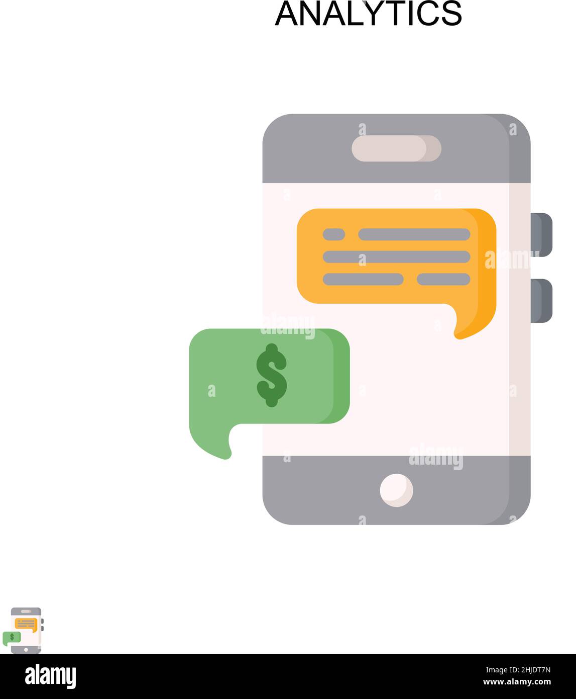Einfaches Vektorsymbol für Analysen. Illustration Symbol Design-Vorlage für Web mobile UI-Element. Stock Vektor
