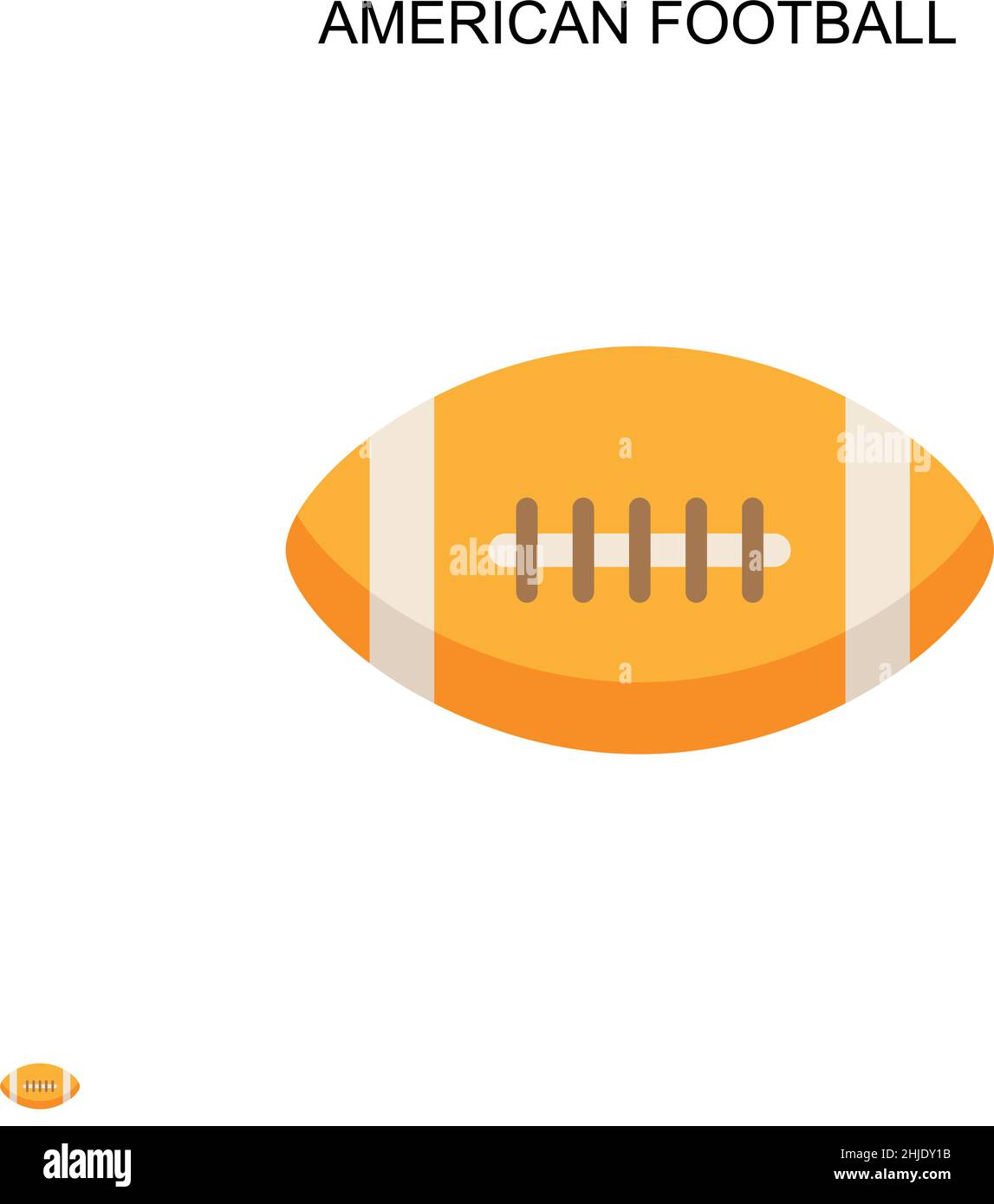 American Football einfaches Vektorsymbol. Illustration Symbol Design-Vorlage für Web mobile UI-Element. Stock Vektor