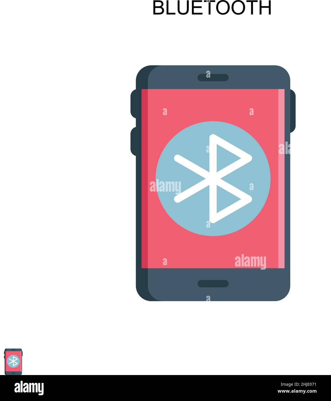 Einfaches Bluetooth-Vektorsymbol. Illustration Symbol Design-Vorlage für Web mobile UI-Element. Stock Vektor