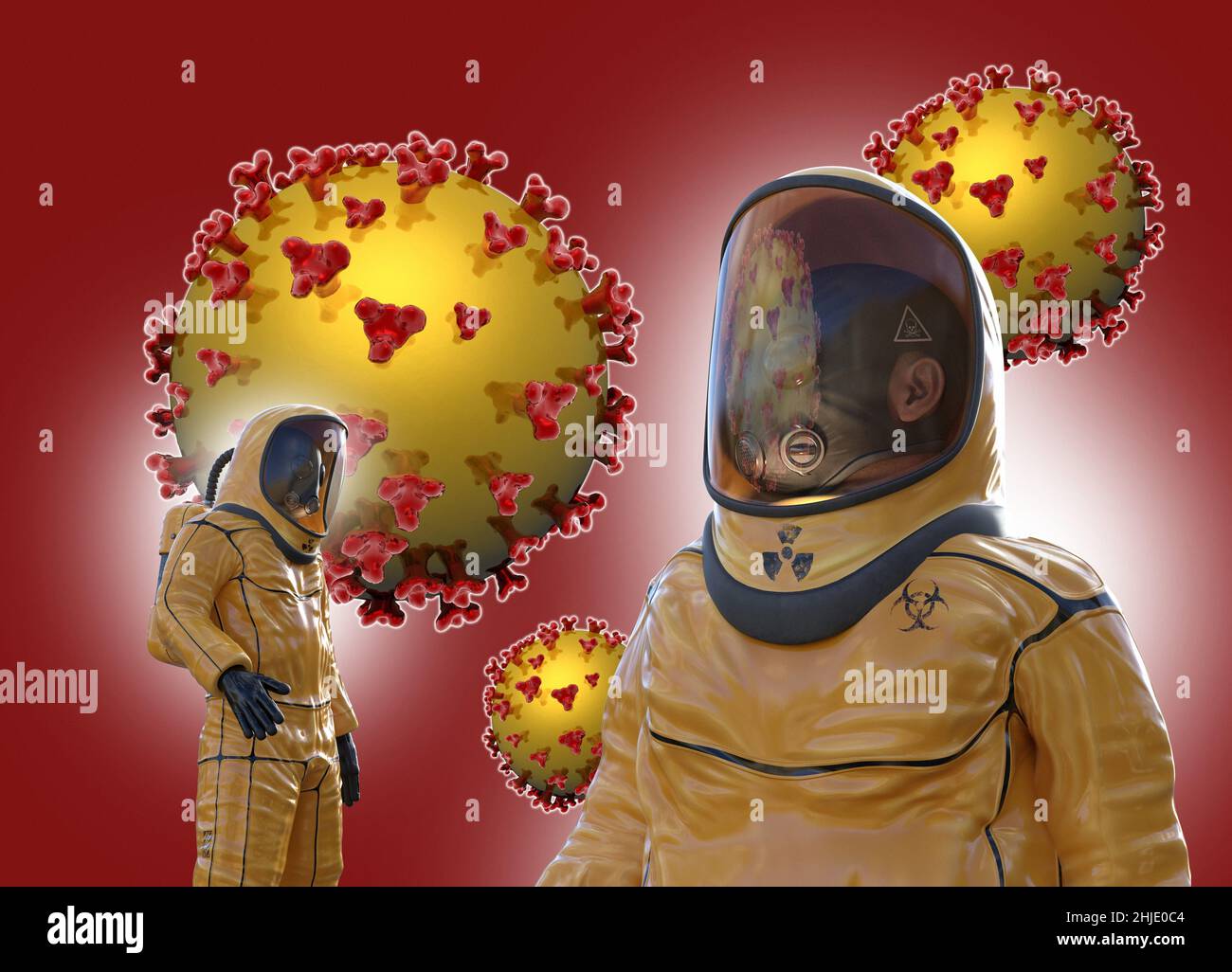 Coronavirus-Schutz, konzeptionelle Illustration Stockfoto