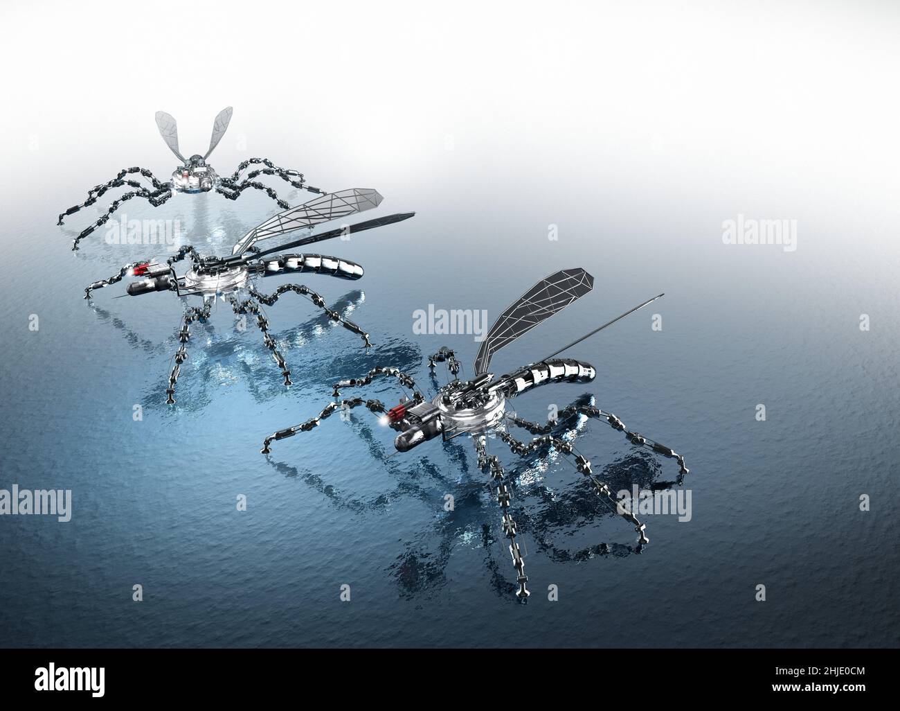 Insektenspiondrohnen, konzeptuelle Illustration Stockfoto