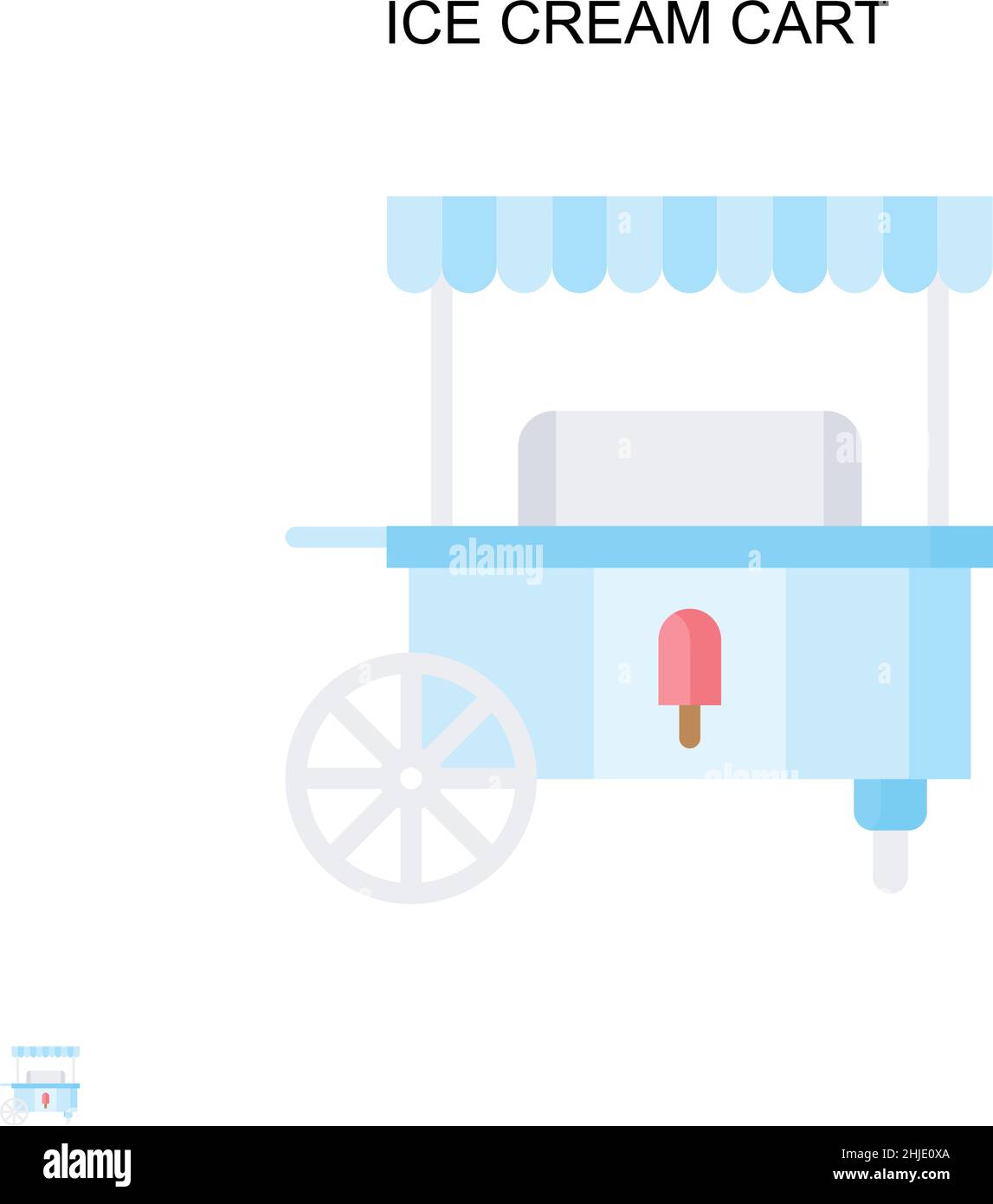 Eiswagen einfaches Vektorsymbol. Illustration Symbol Design-Vorlage für Web mobile UI-Element. Stock Vektor