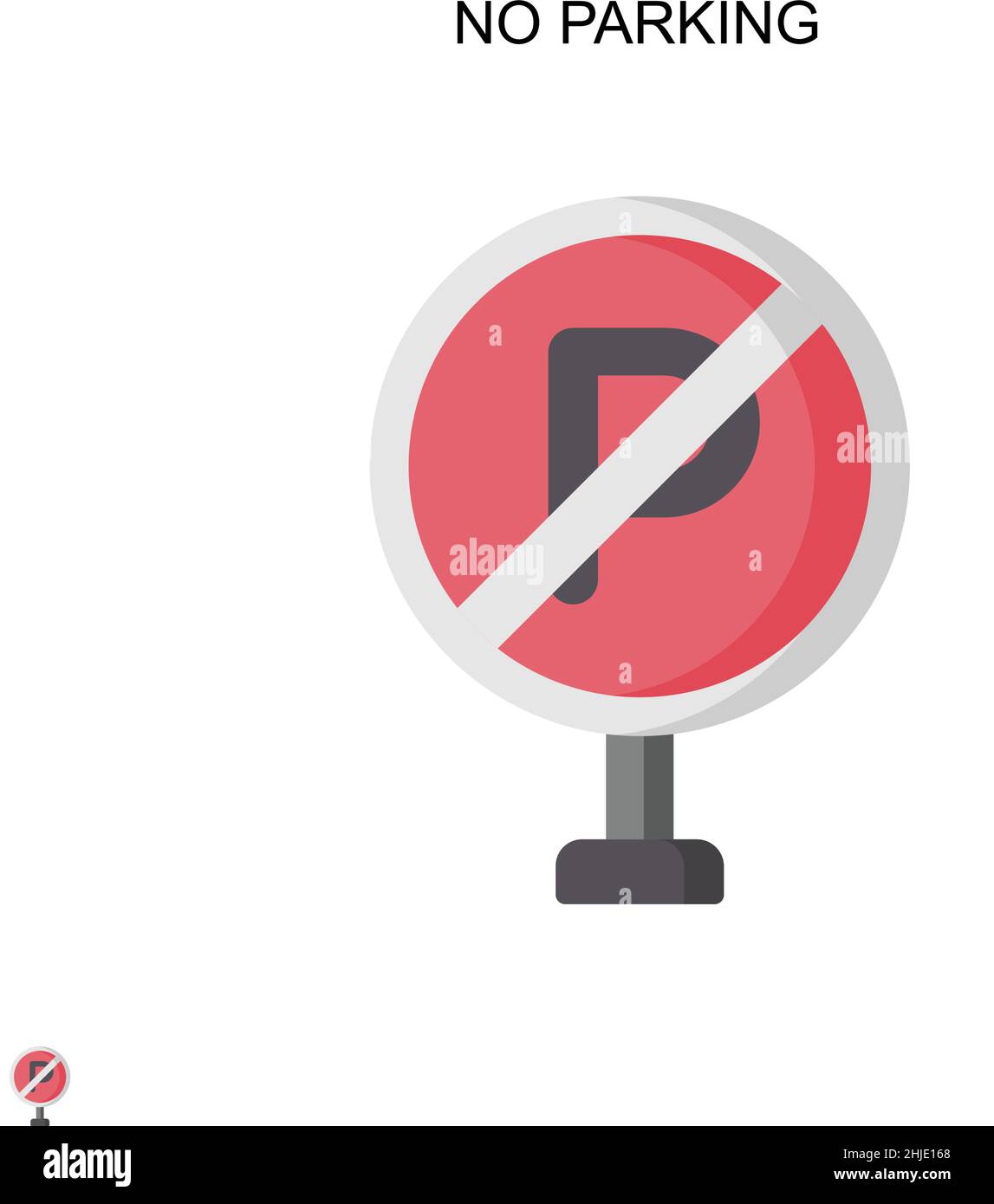 Kein Parken einfaches Vektorsymbol. Illustration Symbol Design-Vorlage für Web mobile UI-Element. Stock Vektor
