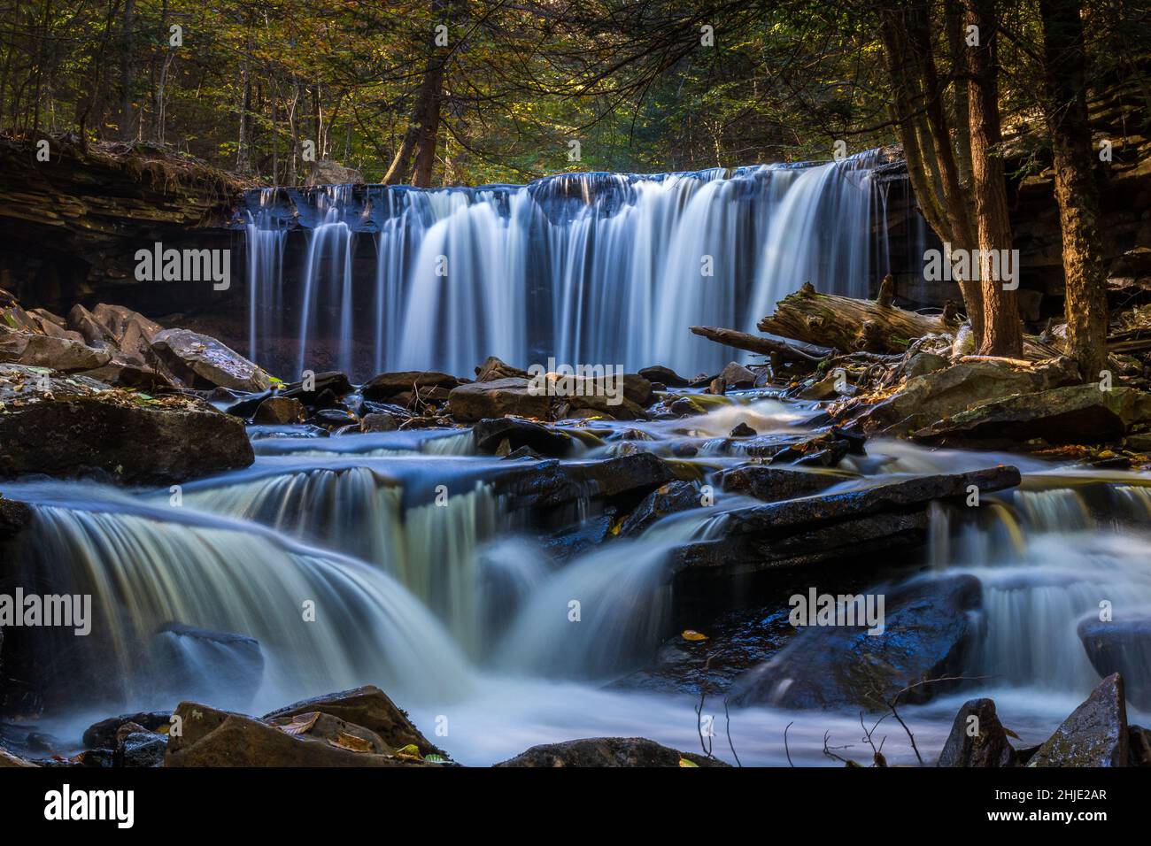 Schöne Aussicht auf Oneida Falls, Luzerne County, Pennsylvania, Vereinigte Staaten von Amerika Stockfoto