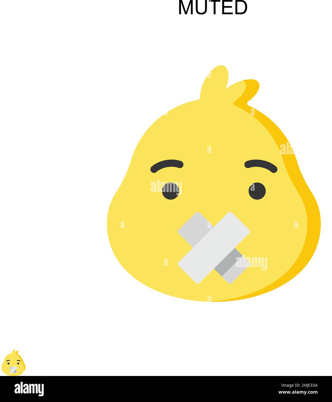 Stummgeschaltetem einfachen Vektorsymbol. Illustration Symbol Design-Vorlage für Web mobile UI-Element. Stock Vektor