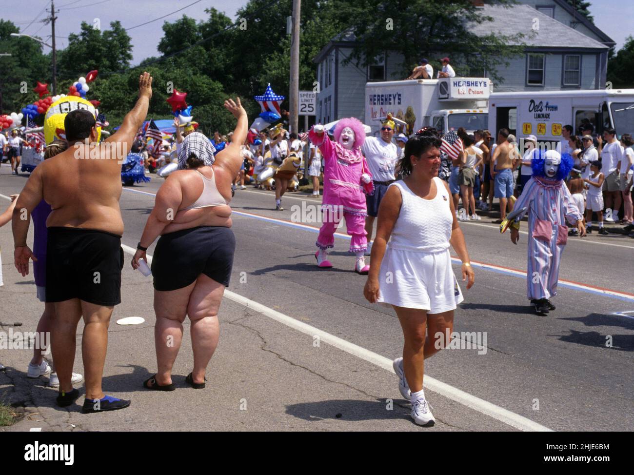 La plus ancienne Parade Bristol RI, Fete Independence 4 Juillet Stockfoto