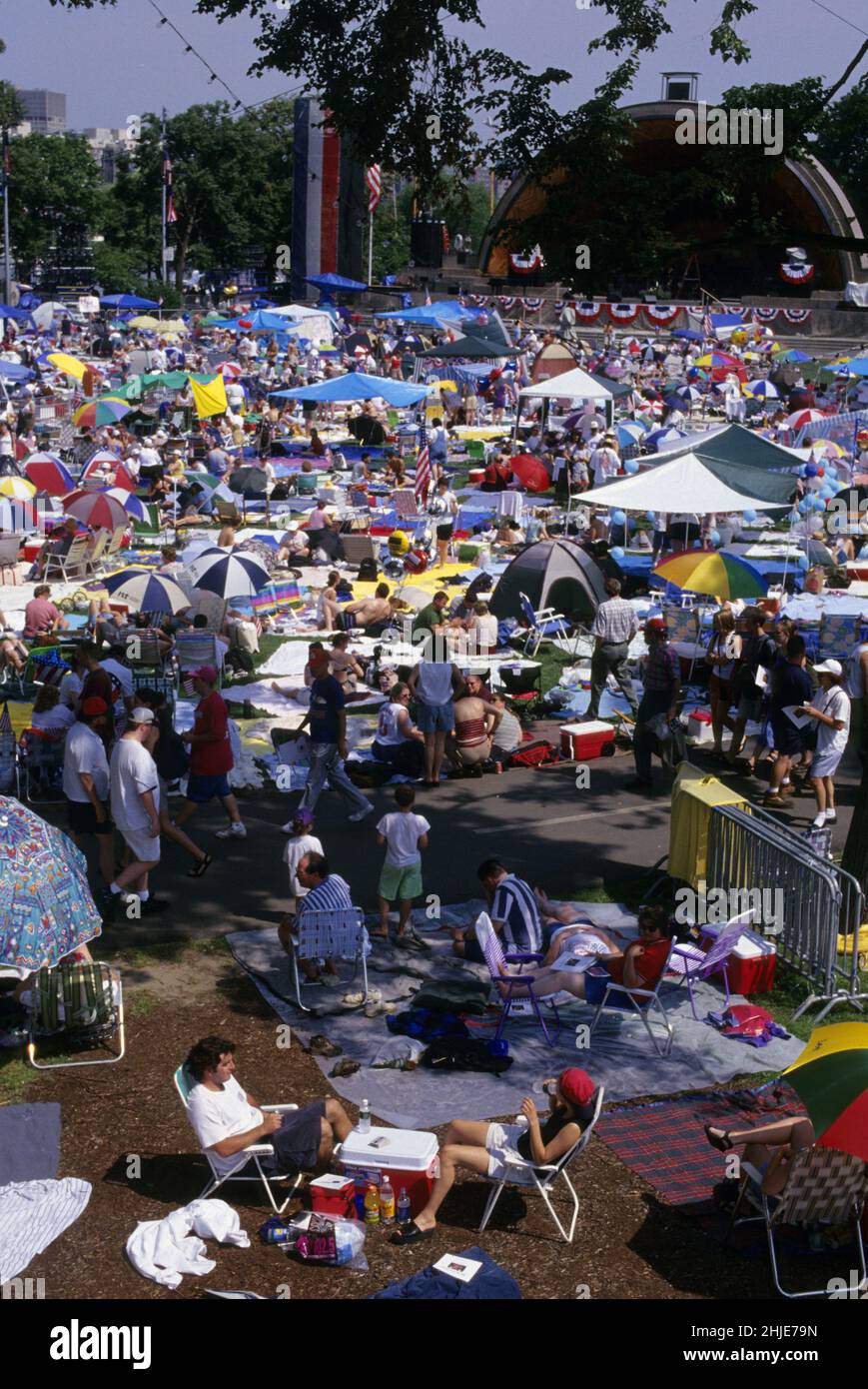 Konzert grandiose Boston charles River Esplanade Hatch Shell Boston Stockfoto