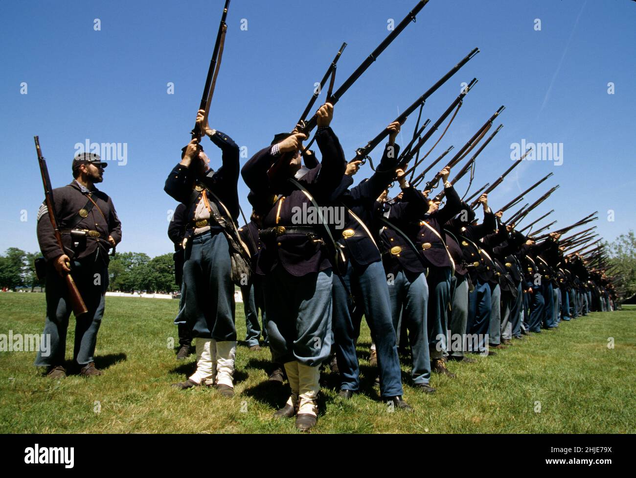 Rekonstitution Bürgerkrieg Stockfoto