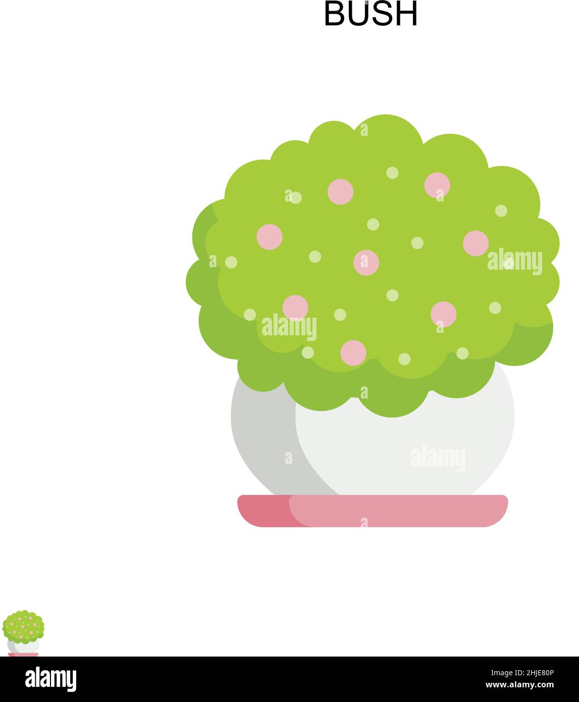 Einfaches Bush-Vektor-Symbol. Illustration Symbol Design-Vorlage für Web mobile UI-Element. Stock Vektor