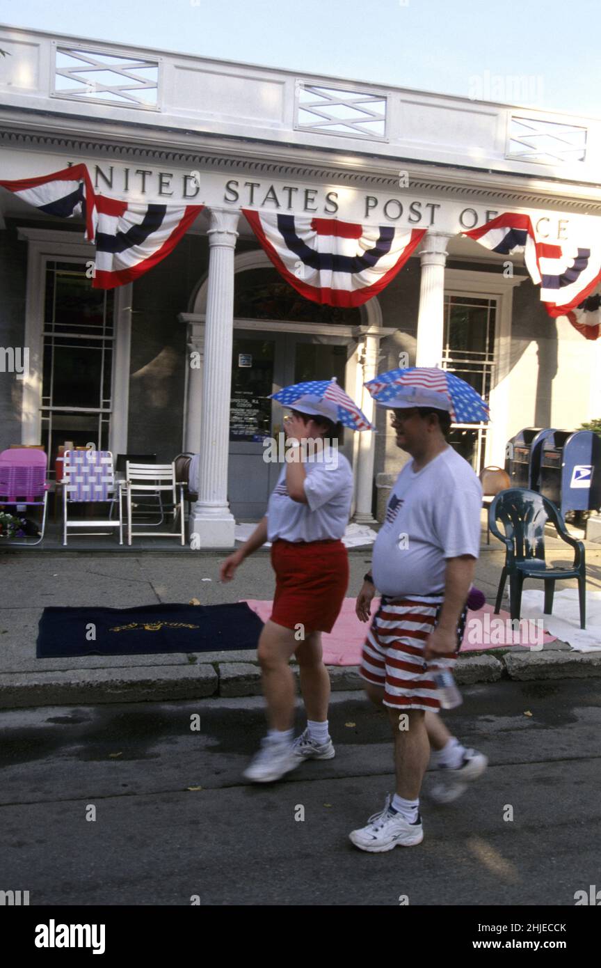 UNABHÄNGIGKEITSFEIERTAG 4th. JULI BRISTOL RI, USA La plus ancienne Parade aux usa emerant le jour de l'Independence Stockfoto