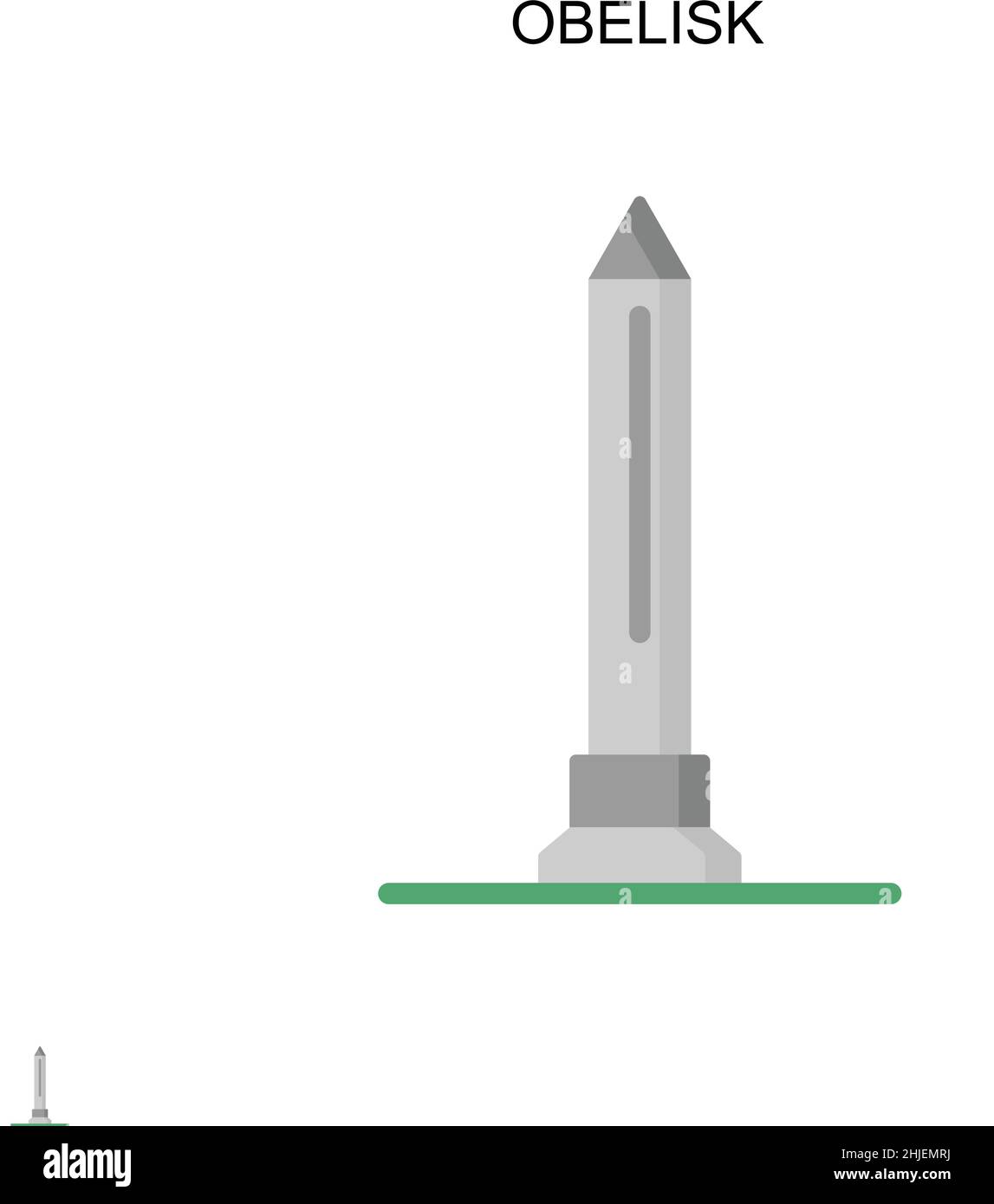 Obelisk einfaches Vektorsymbol. Illustration Symbol Design-Vorlage für Web mobile UI-Element. Stock Vektor