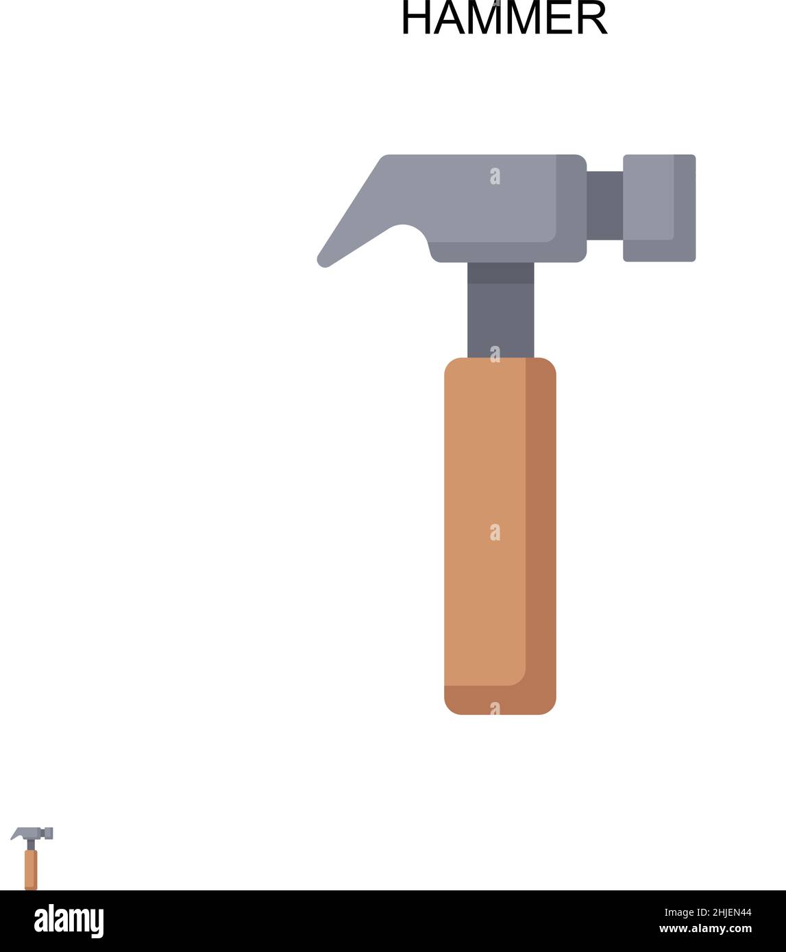 Hammer einfaches Vektor-Symbol. Illustration Symbol Design-Vorlage für Web mobile UI-Element. Stock Vektor
