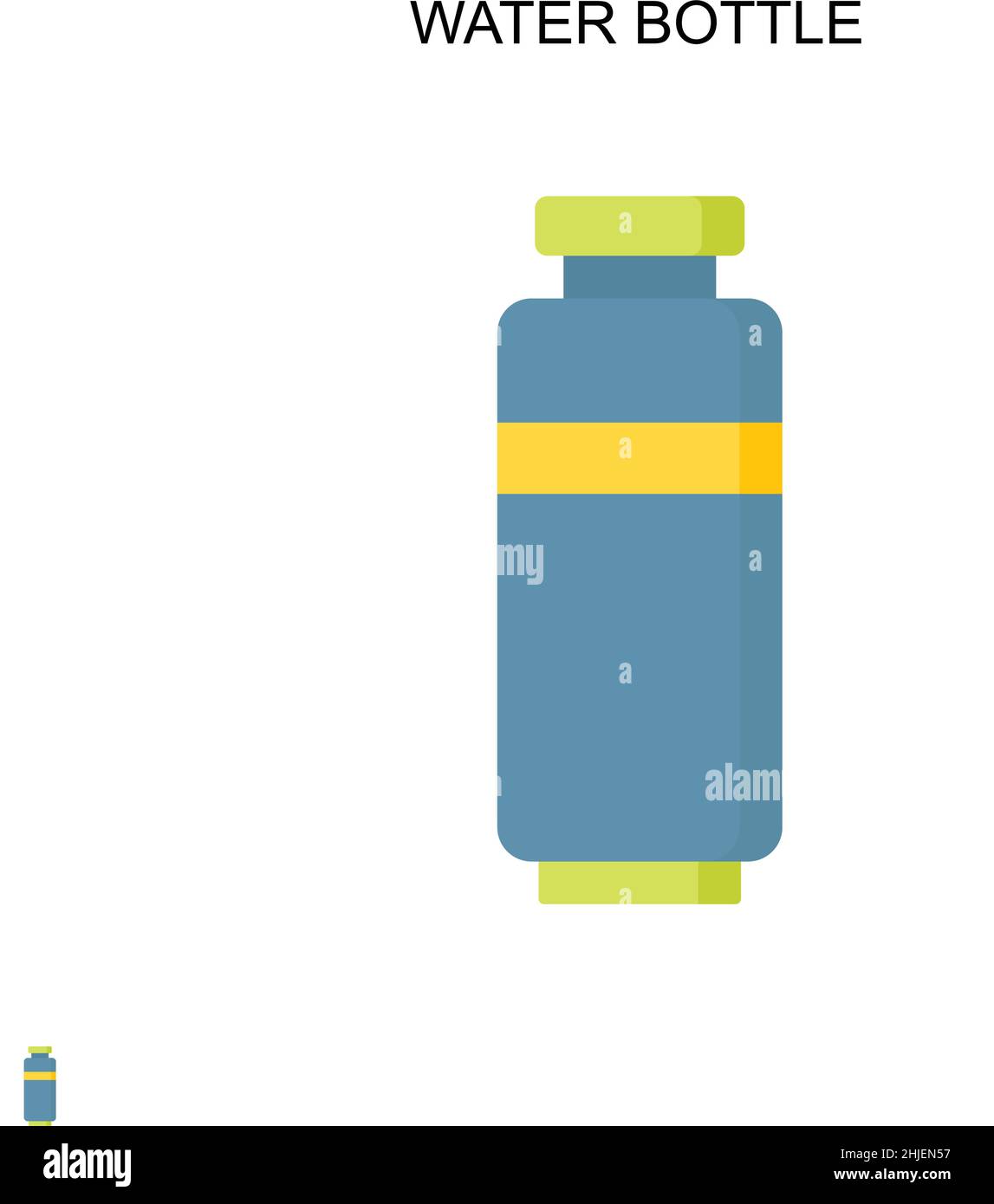 Einfaches Vektorsymbol der Wasserflasche. Illustration Symbol Design-Vorlage für Web mobile UI-Element. Stock Vektor