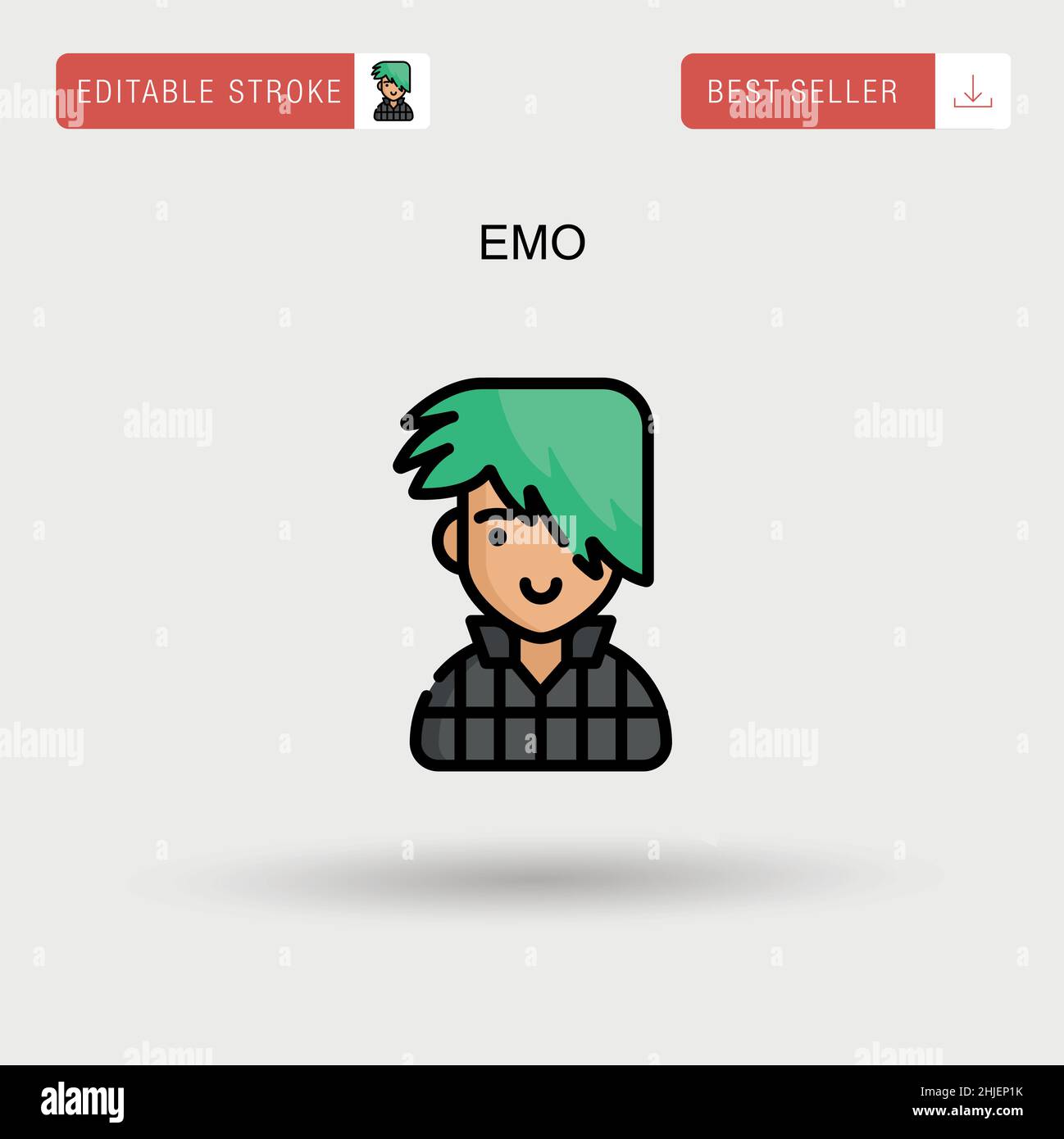 EMO Simple Vector-Symbol. Stock Vektor