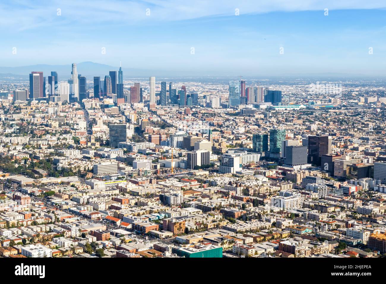 Downtown Los Angeles Skyline Stadtgebäude Stadtbild Luftbild Foto in Kalifornien Vereinigte Staaten LA Stockfoto