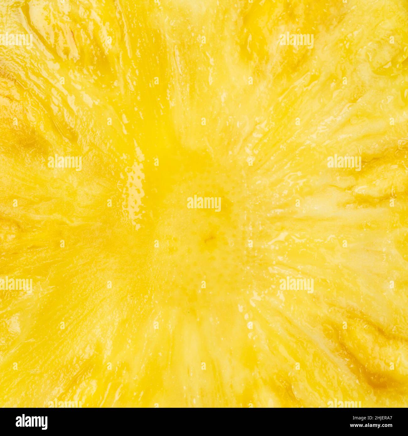 Ananas Ananas Obst Hintergrund von oben Quadrat frischen Essen Stockfoto