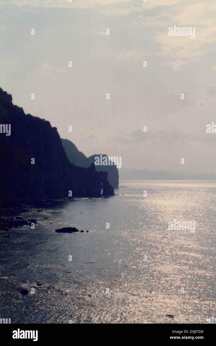 Gescannte Kopie des Archivfotos Japan Landscape Stockfoto