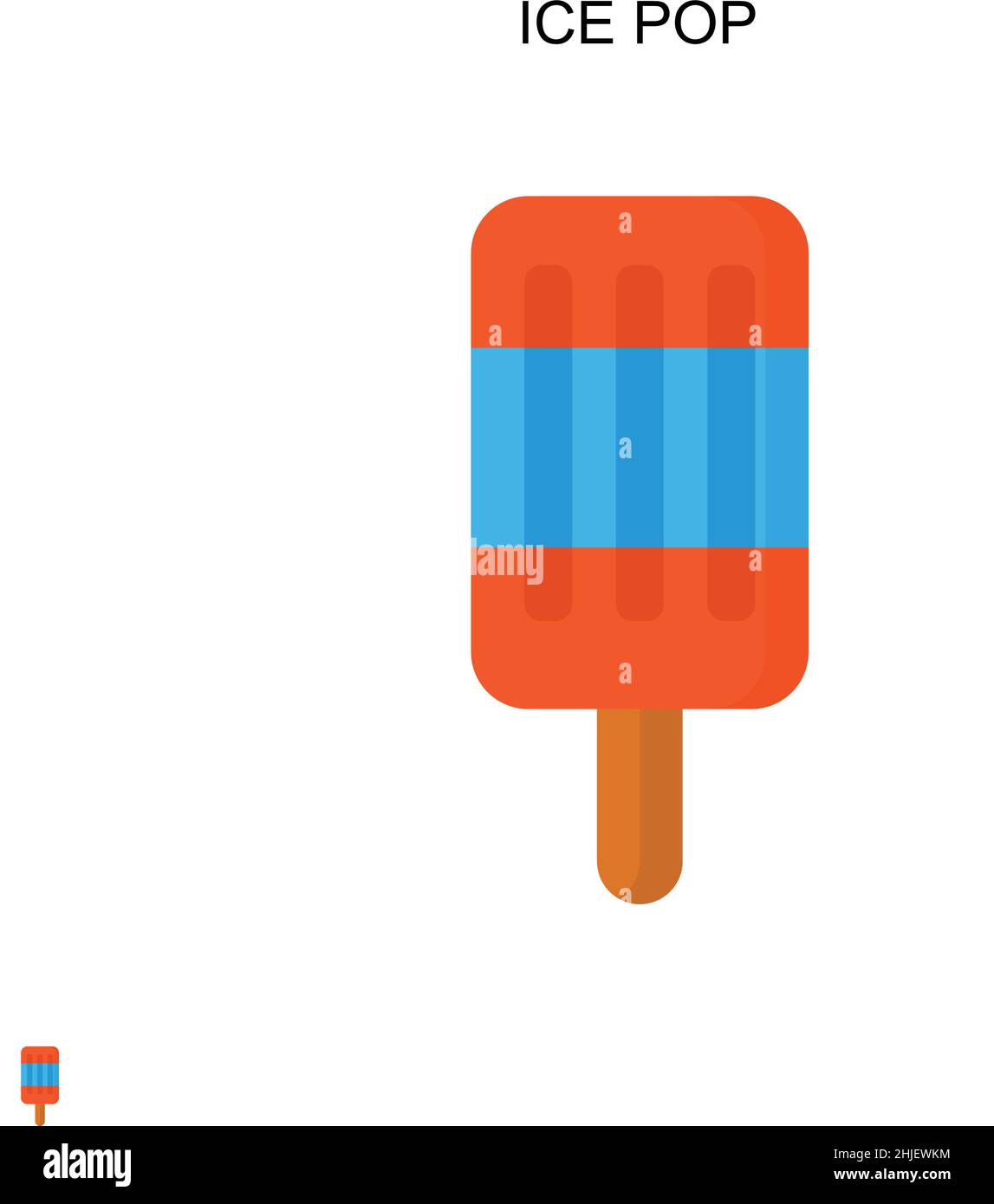 Einfaches Vektorsymbol für Ice POP. Illustration Symbol Design-Vorlage für Web mobile UI-Element. Stock Vektor