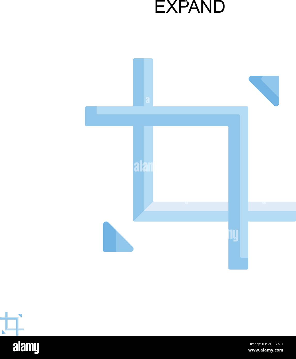 Einfaches Vektorsymbol erweitern. Illustration Symbol Design-Vorlage für Web mobile UI-Element. Stock Vektor