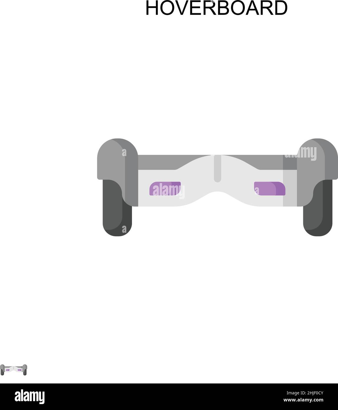 Einfaches Vektorsymbol auf dem Hoverboard. Illustration Symbol Design-Vorlage für Web mobile UI-Element. Stock Vektor