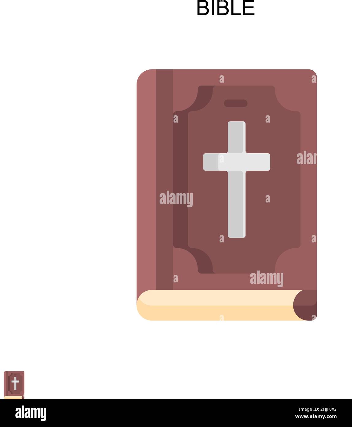 Bibel einfaches Vektor-Symbol. Illustration Symbol Design-Vorlage für Web mobile UI-Element. Stock Vektor