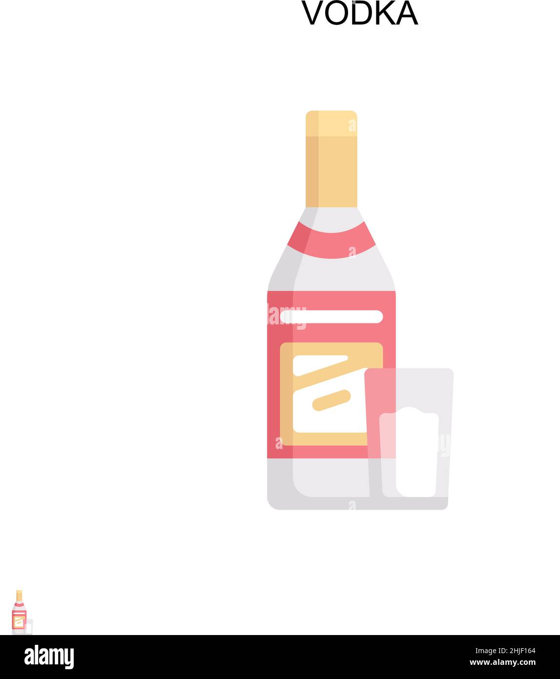 Vodka einfaches Vektor-Symbol. Illustration Symbol Design-Vorlage für Web mobile UI-Element. Stock Vektor