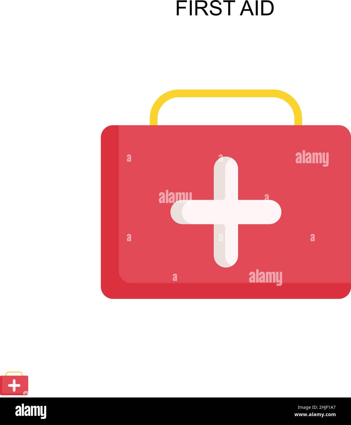 Einfaches erste-Hilfe-Vektorsymbol. Illustration Symbol Design-Vorlage für Web mobile UI-Element. Stock Vektor