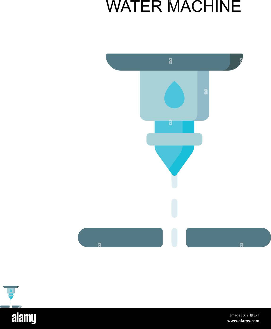 Einfaches Vektorsymbol für die Wassermaschine. Illustration Symbol Design-Vorlage für Web mobile UI-Element. Stock Vektor