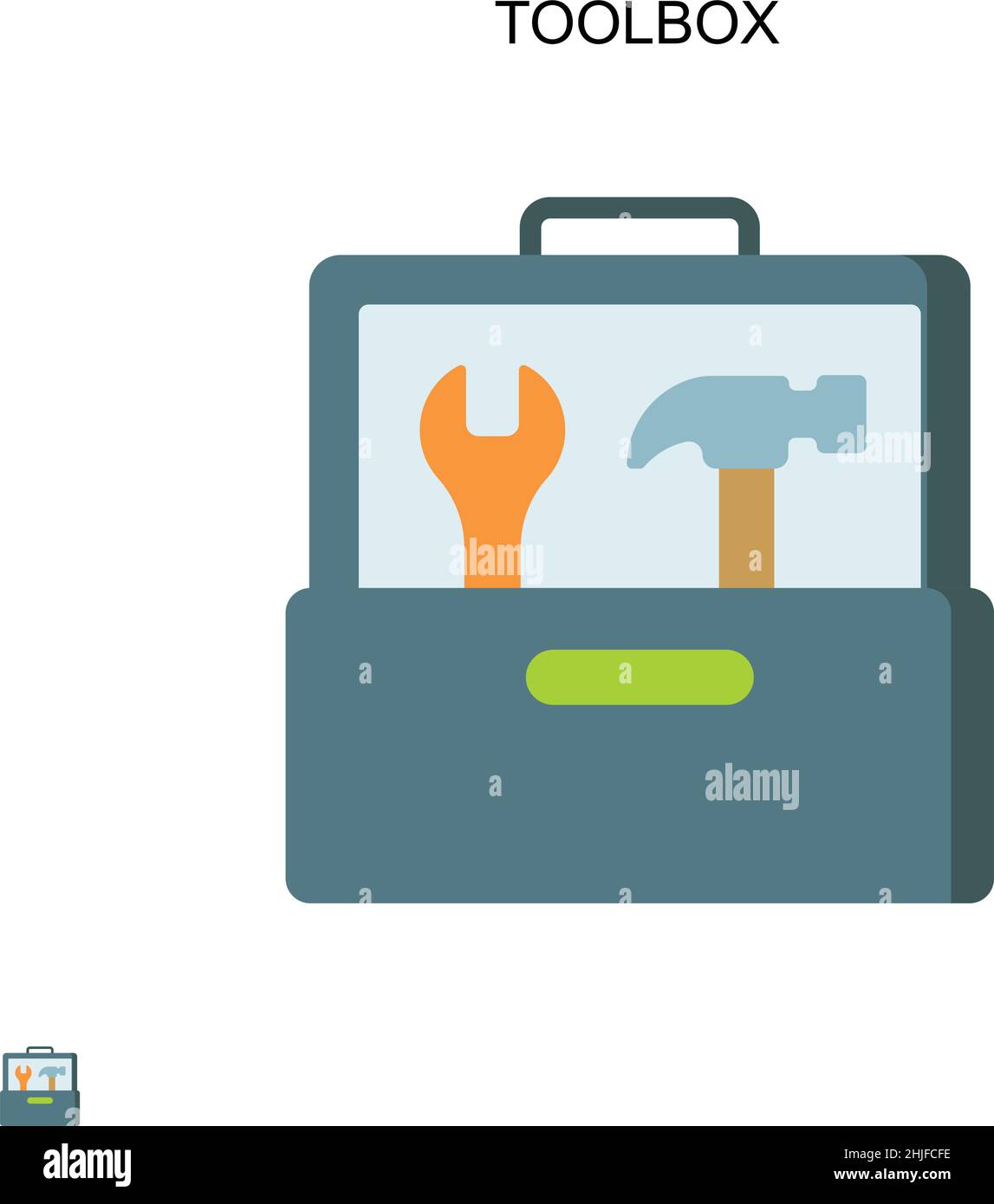 Toolbox einfaches Vektorsymbol. Illustration Symbol Design-Vorlage für Web mobile UI-Element. Stock Vektor
