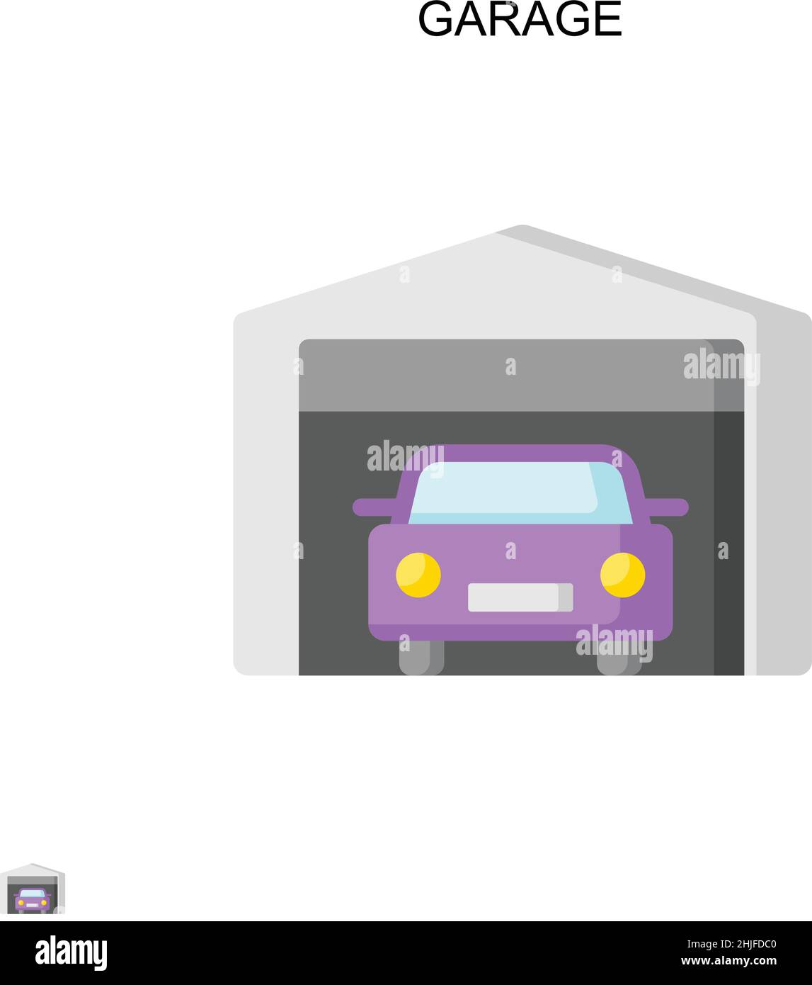 Garage einfaches Vektorsymbol. Illustration Symbol Design-Vorlage für Web mobile UI-Element. Stock Vektor
