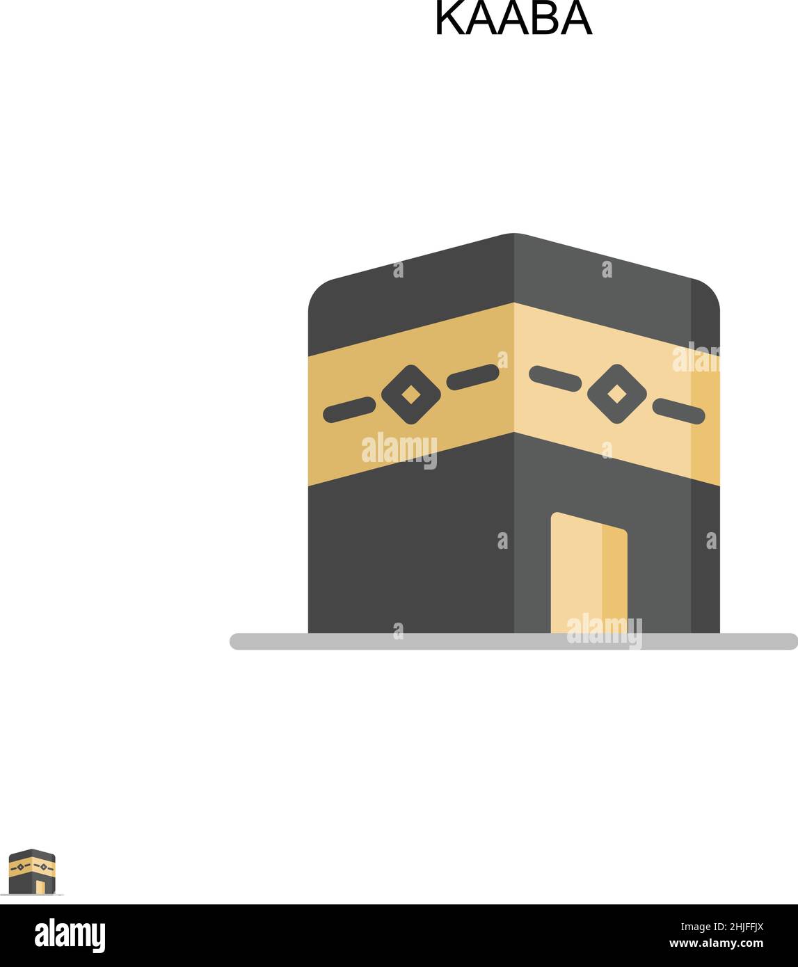 Kaaba einfaches Vektor-Symbol. Illustration Symbol Design-Vorlage für Web mobile UI-Element. Stock Vektor