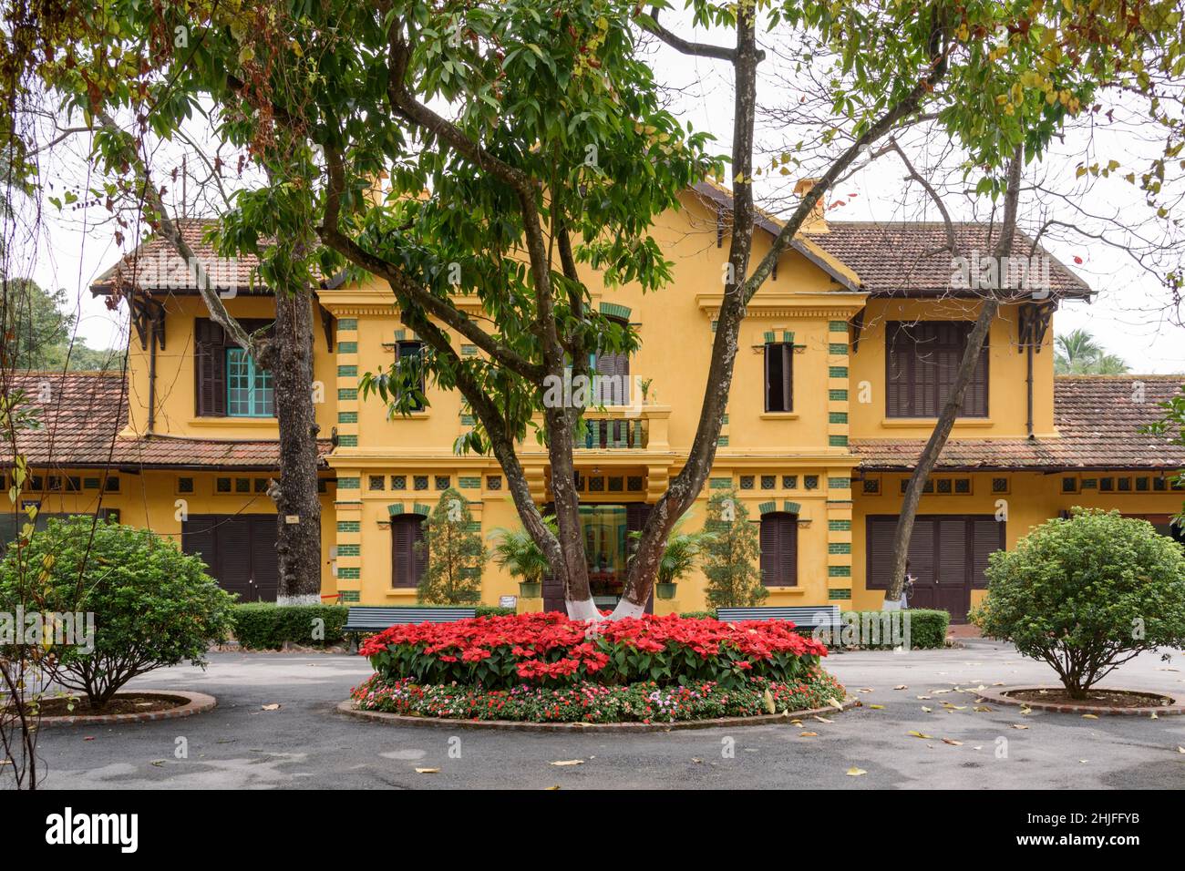 Haus 54, in dem Präsident Ho Chi Minh von 1954 bis 1958 lebte und arbeitete, Presidential Palace Complex, Hanoi, Vietnam, Südostasien Stockfoto